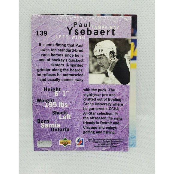 Vintage Be A Player Upper Deck Tampa Bay #120 #139 #32 Hockey Card Lot Of 3 - Picture 6 of 10